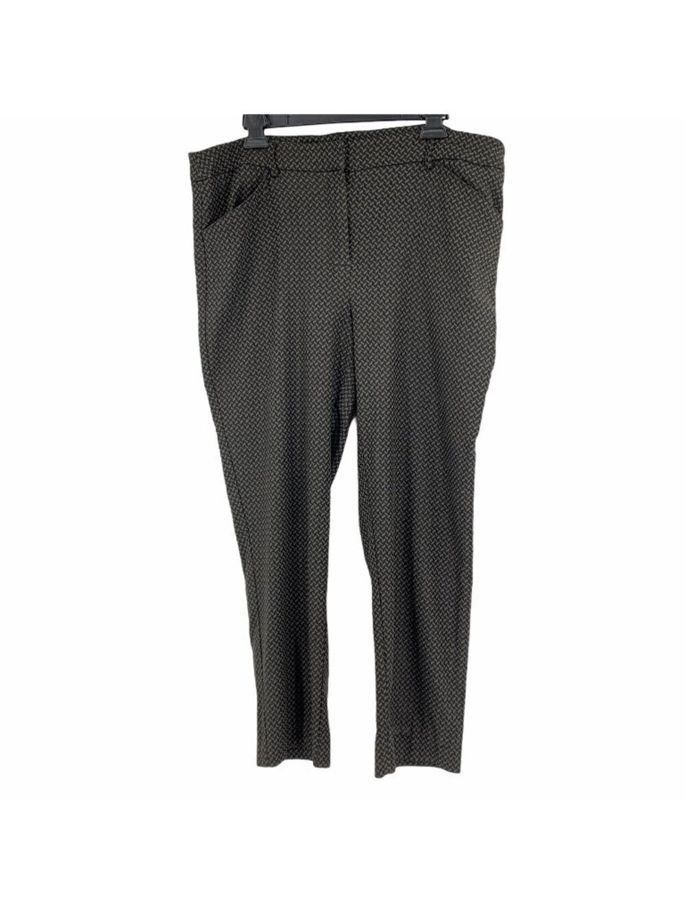 CB Pants Size 16P Career Trouser Slacks Geo Print Tapered Pockets Crop